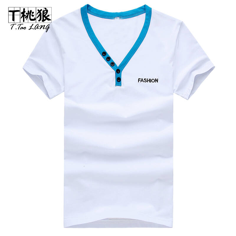 t桃狼 2014新款国际品牌男装短袖t恤 奢侈品男