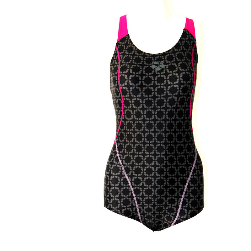 arena阿瑞娜女士游泳衣连体三角tfw3108w blk-红黑 xl