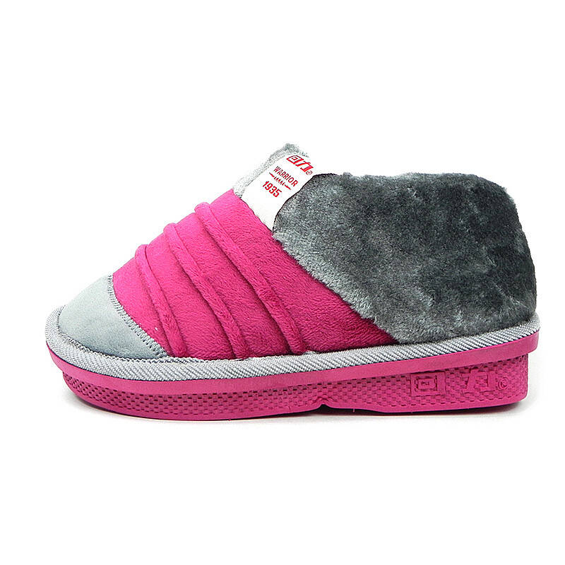 warrior回力秋冬新款时尚情侣棉拖鞋 居家保暖窝窝棉鞋 丝滑平绒月子