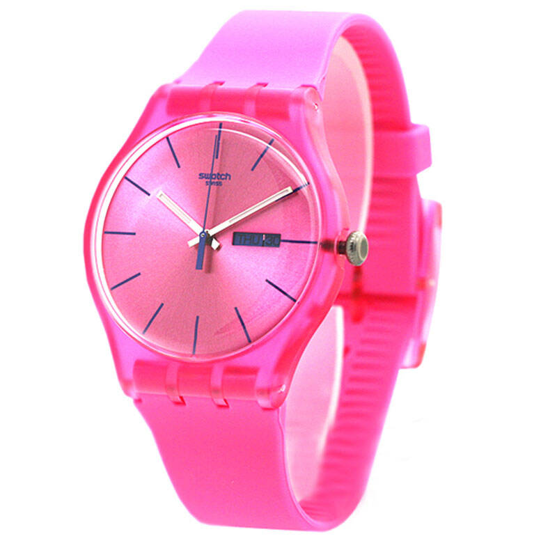 正品斯沃琪 swatch 手表 2013 原创炫彩 靓丽粉 suop700