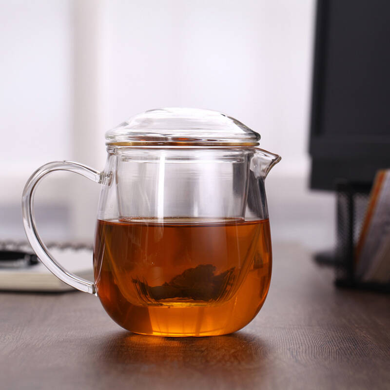 小北家【加厚】胖胖壶 三件式泡茶壶茶杯滤胆 耐热玻璃杯身飘逸壶gl65