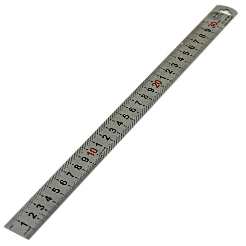 亚光套红不锈钢直尺板尺长度可选耐磨高精度直尺 500*27*1mm(002322)