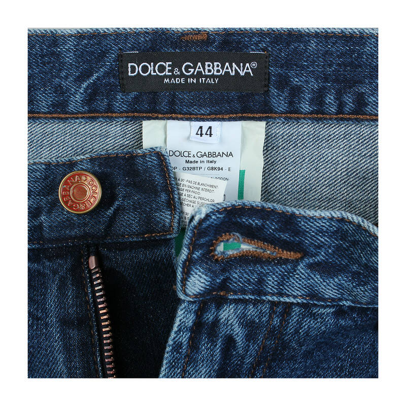 dolcegabbana裤子,dolcegabbana鞋子 dolcegabbana杜嘉班纳 男款纯棉深蓝色牛仔裤 g32btp