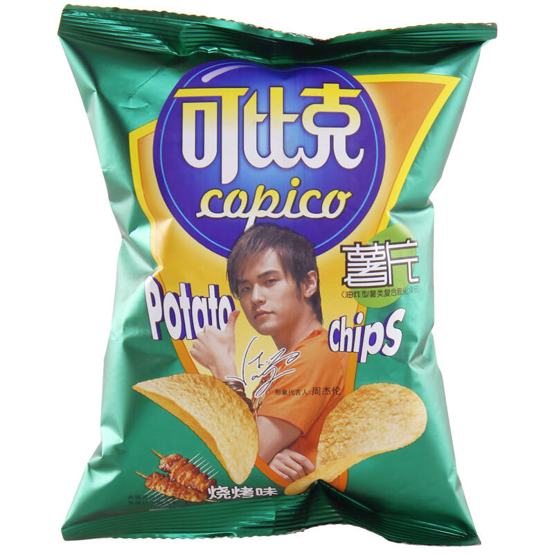 达利园可比克薯片烧烤味20g*10袋/组