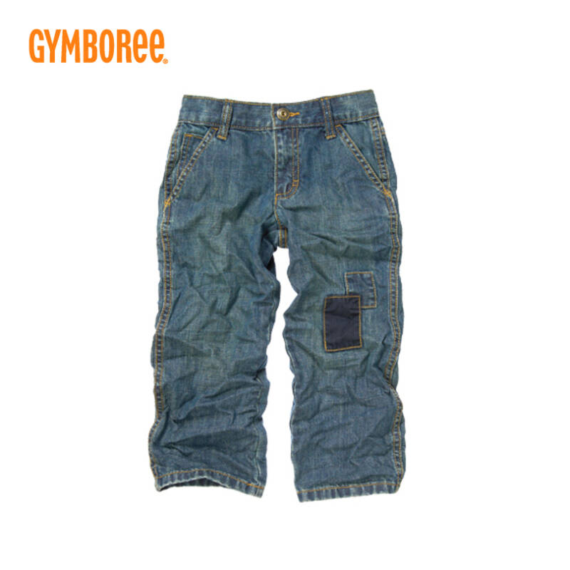 gymboree/金宝贝美国童装 夏款 男孩 仿旧补丁牛仔裤