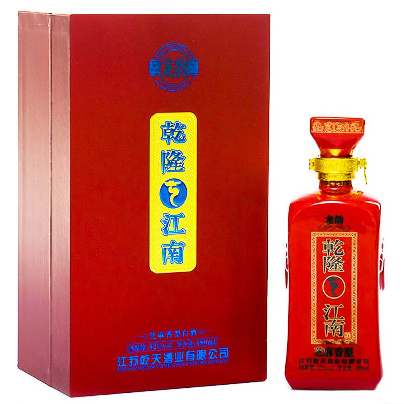乾隆江南芝麻香型龙韵酒42度480ml 自营