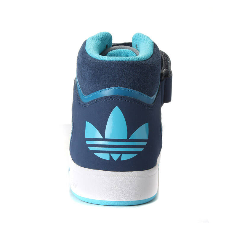 阿迪达斯adidas三叶草男鞋生活高帮板鞋新款运动鞋g98138 中灰 制服蓝图片