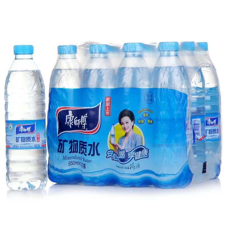 康师傅矿物质水550ml*12瓶 塑包装 自营