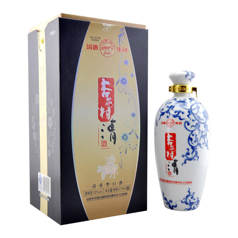 52度 杏花村汾酒清酒 475ml 浓香型白酒