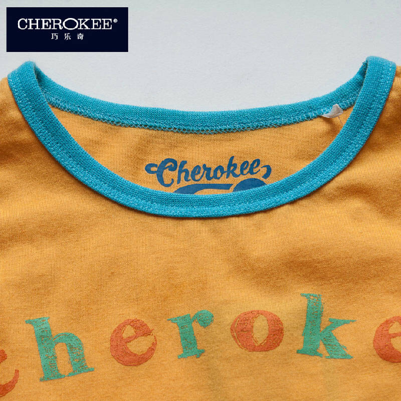 cherokee 巧乐奇 2013夏装新款男童装全棉数字印花背心626487 浅蓝