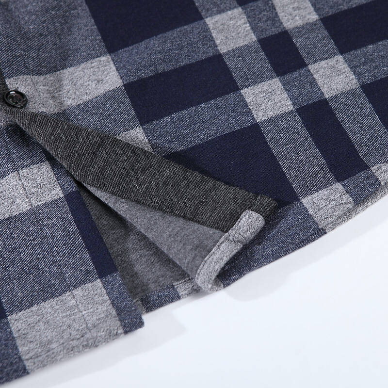 万寻(vonsurki)专柜正品中年男士长袖大格子衬衫 1896