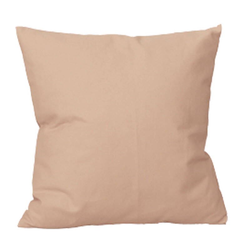 纯色纯棉加厚抱枕沙发靠垫靠枕 床头办公室简约布艺大靠垫套 卡其色