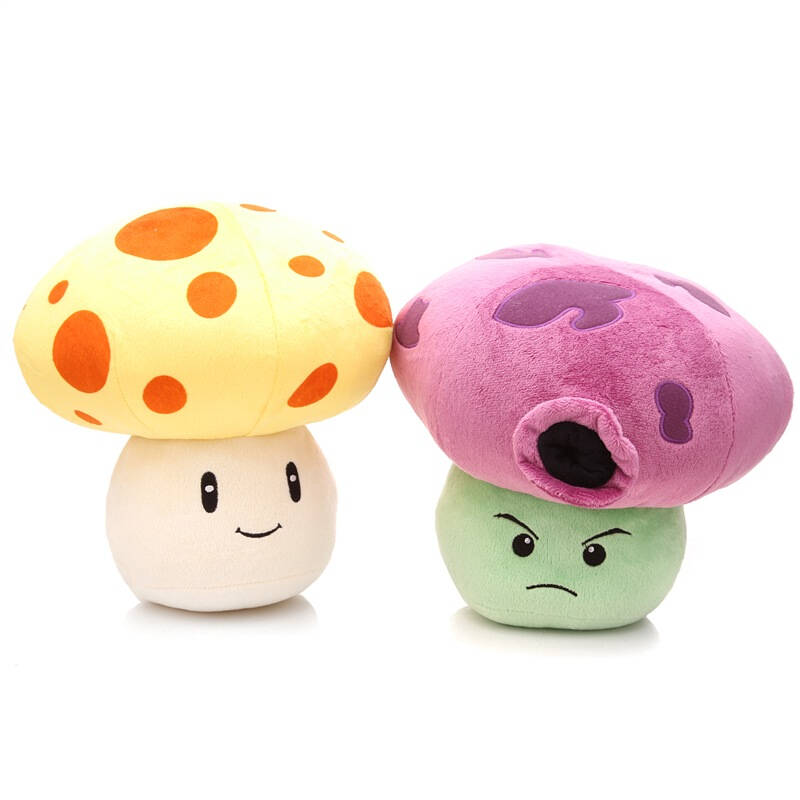 popcap 植物大战僵尸 毛绒玩具 白天蘑菇 太阳菇公仔30cm