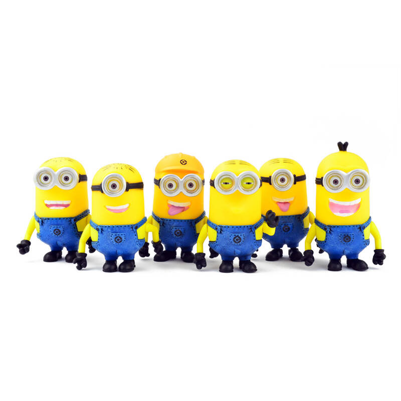 卑鄙的我神偷奶爸小黄人玩具手办公仔3d模型黄豆豆节日礼物 中号6款