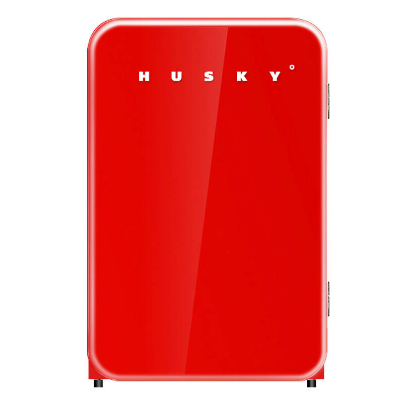 哈士奇(husky)115升 冰箱 小 复古单门家用小型冷藏柜 130rda亮红