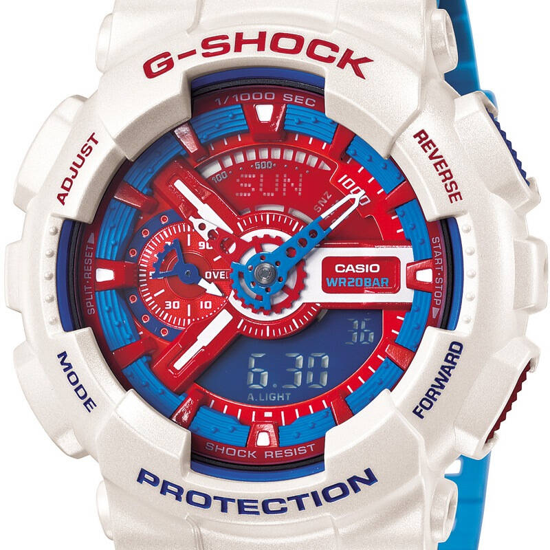 卡西欧(casio)手表 g-shock系列动感时尚双显限量版运动石英男表ga