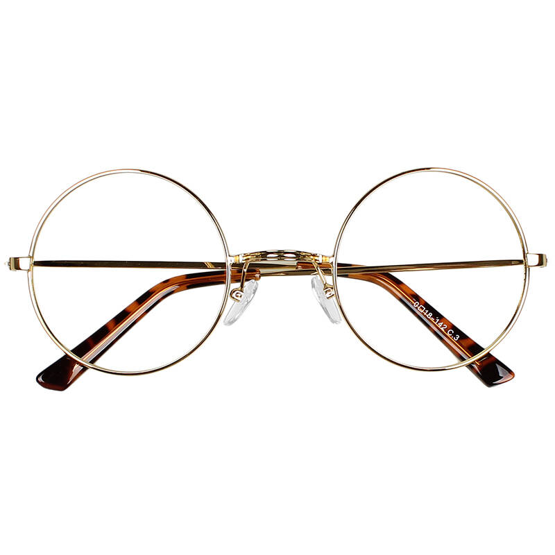 zenco复古圆形眼镜框 金属细边学士研究眼镜架 潮人黑框平光镜p015