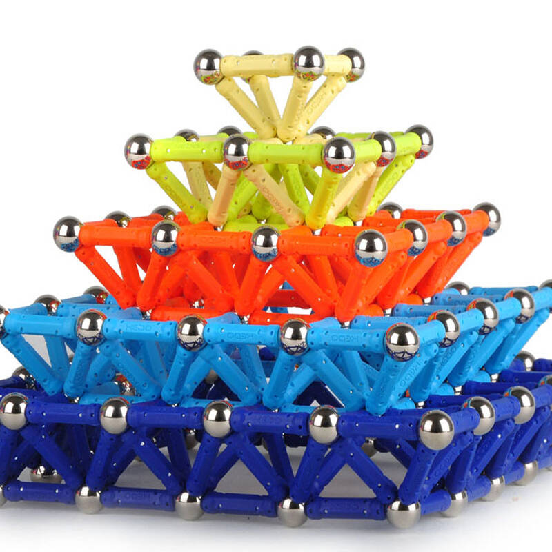 科博磁力棒 磁力棒玩具 磁力棒散装 桶装磁力棒 科博118件