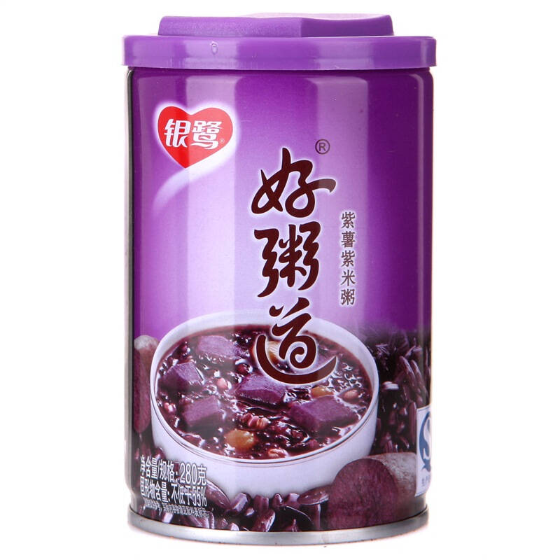 【京东超市】银鹭 八宝粥 速食粥 好粥道 紫薯紫米八宝粥 280g*12罐