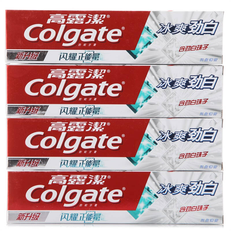 高露洁colgate冰爽劲白牙膏120g4新老包装随机发放