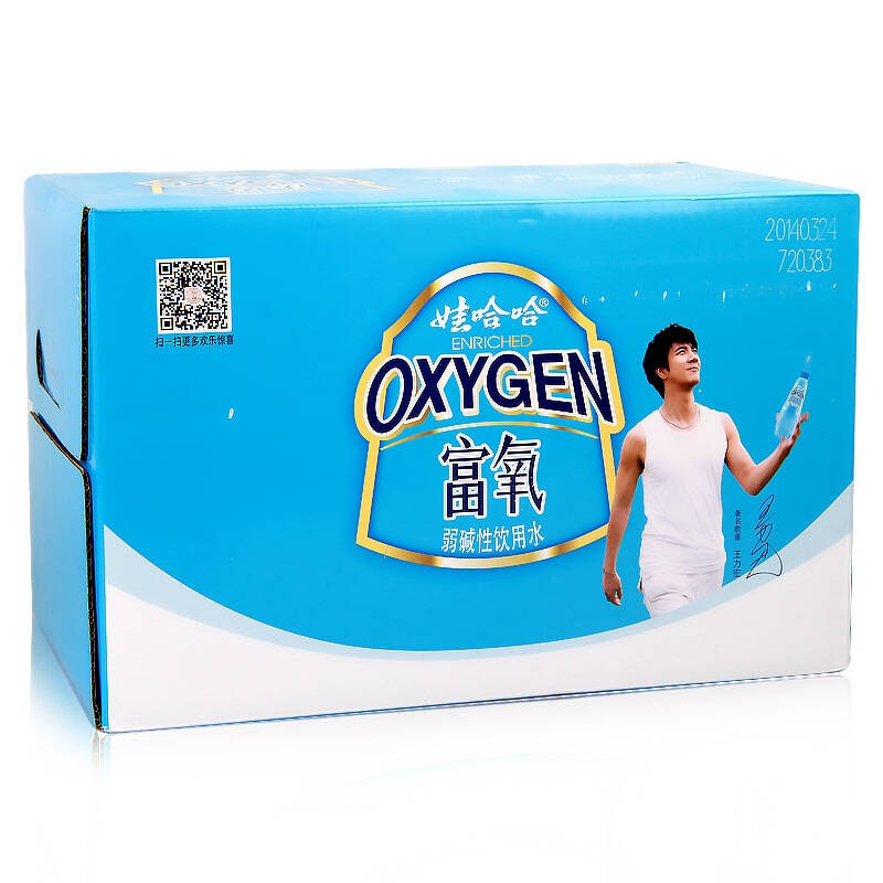 娃哈哈 富氧水 弱碱性饮用水 450ml*15/箱 自营