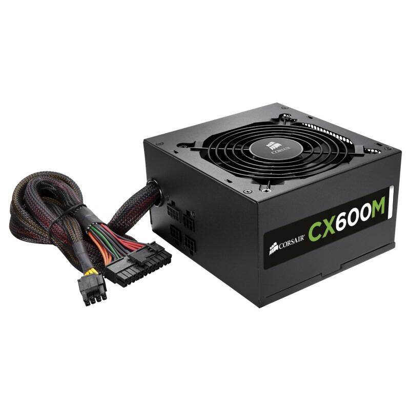 海盗船(corsair)额定600w cx系列 cx600m 电源 (80plus铜牌/半模组
