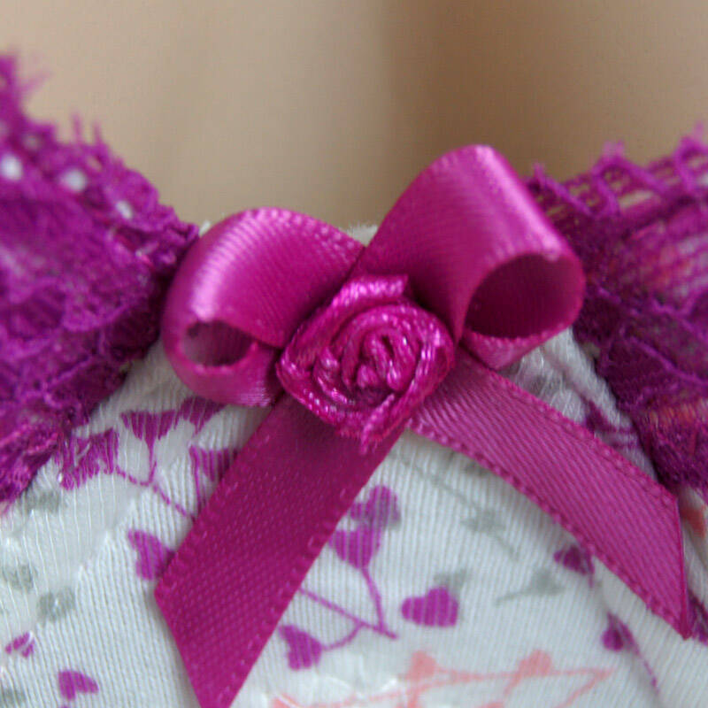 哺乳文胸胸罩宜栖软钢圈聚拢防下垂棉质孕产妇 哺乳文胸 紫色爱心树