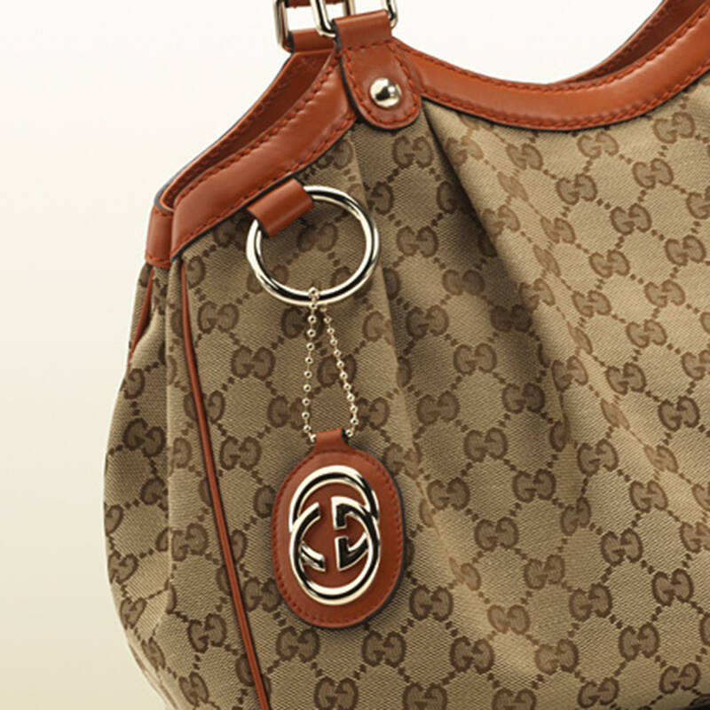 gucci/古驰 经典帆布配皮女士时尚单肩手提包 女包 211944 fafxg 9779