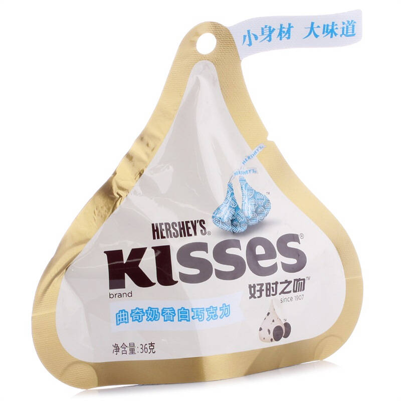 自营 好时之吻kisses曲奇奶香白巧克力36g