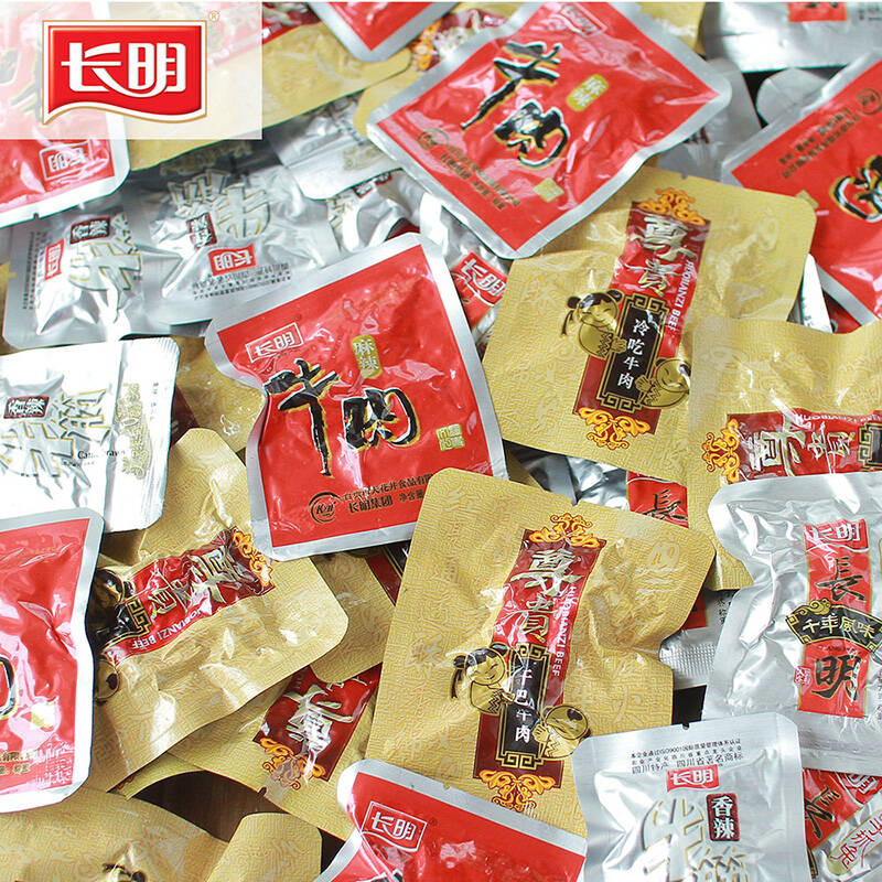 四川小吃特产零食 长明火边子牛肉干 独立包装 5口味混装200g/份