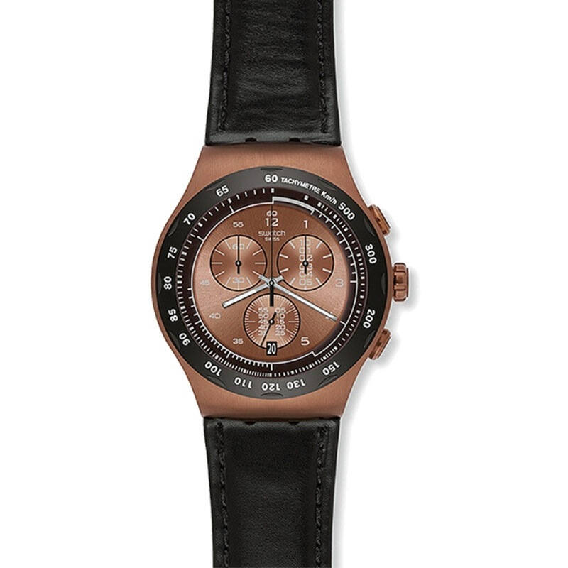 斯沃琪(swatch)手表 金属系列石英男表铜色诱惑yog407 京东自营