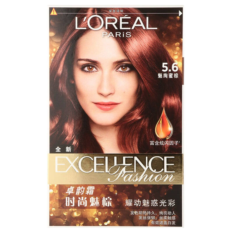 欧莱雅(loreal)卓韵霜时尚魅棕染发霜5.6(魅绚蜜棕)(浅棕色系)