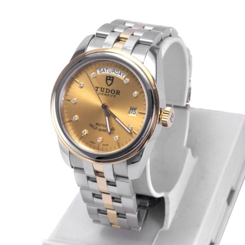 帝舵(tudor)手表 骏珏系列机械男表双日历56003-68063香槟盘10钻