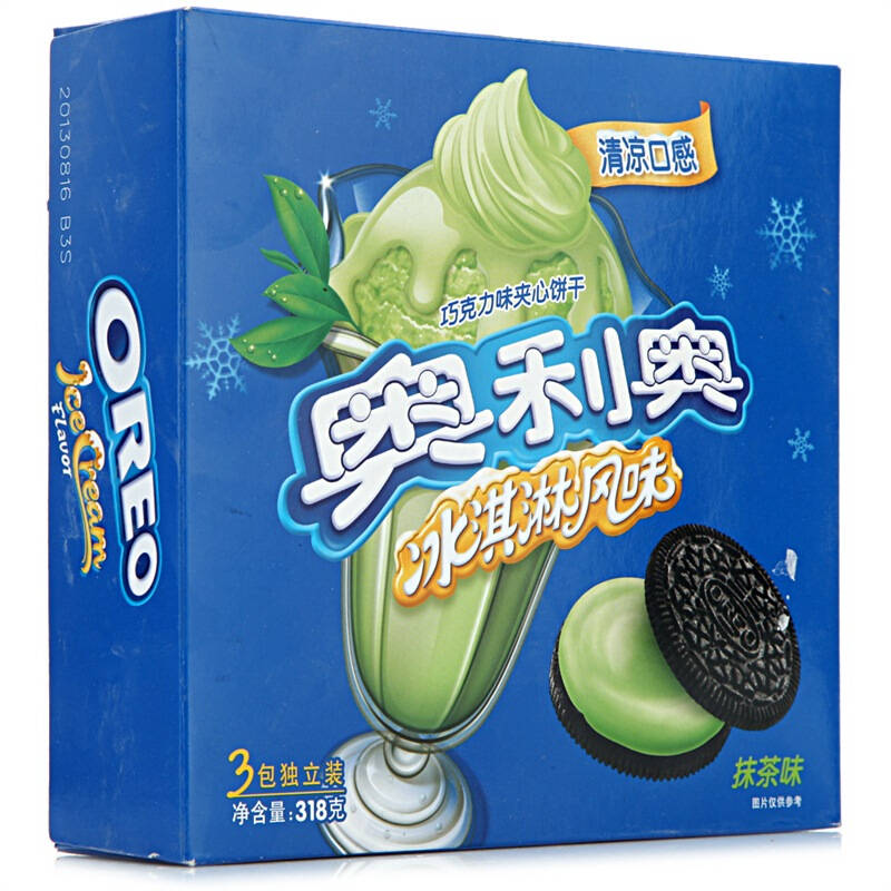 【京东超市】奥利奥冰淇淋夹心饼干抹茶味318g