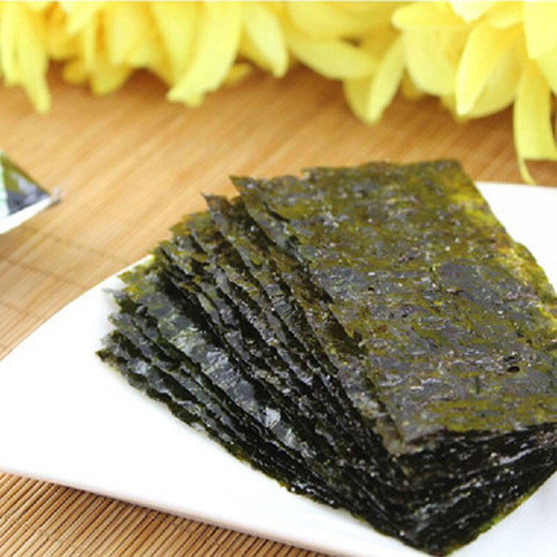 海牌海苔 海苔2g*40紫菜片海苔卷袋装 韩国进口即食零食品
