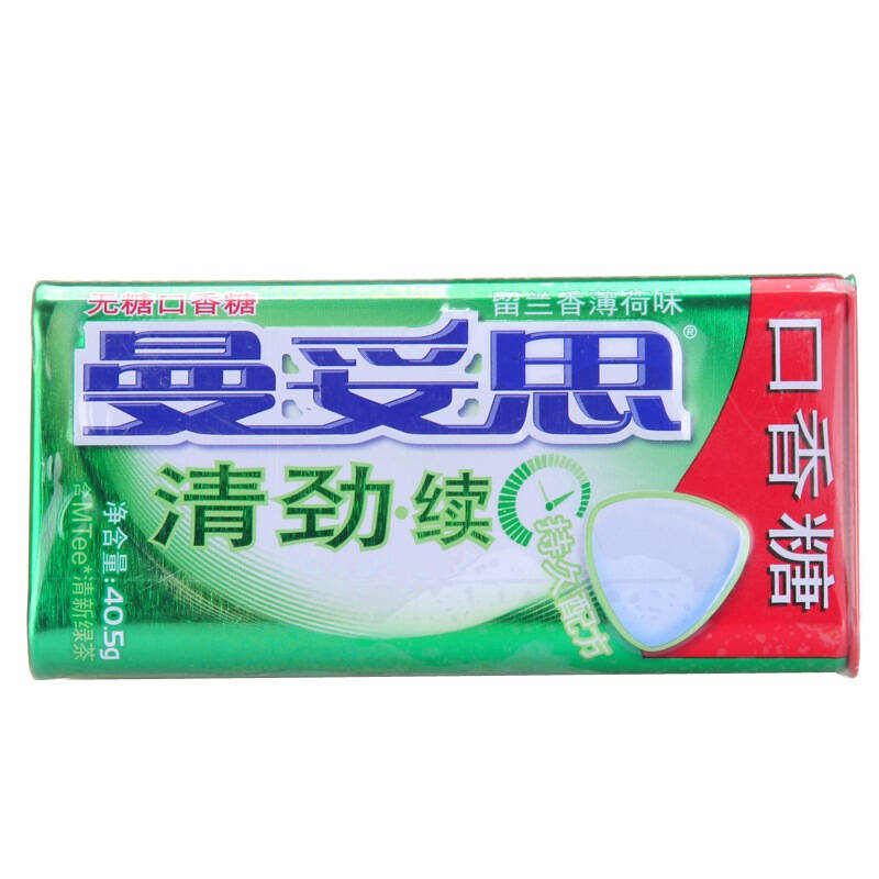 曼妥思 清劲无糖口香糖留兰香薄荷味 40.5g