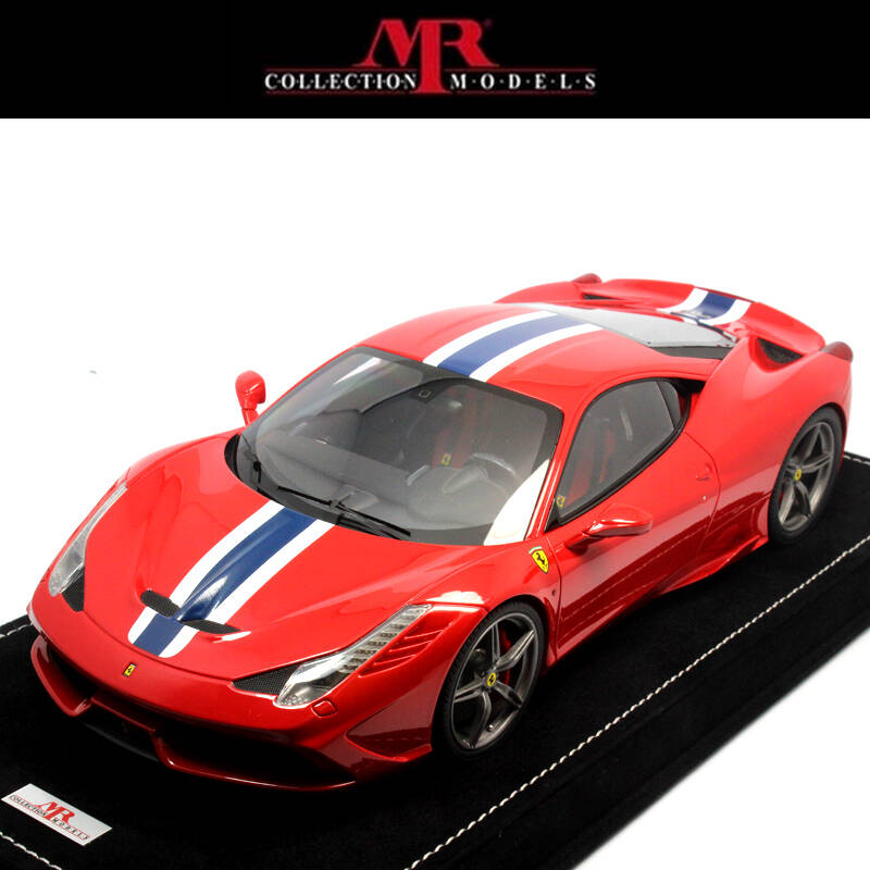 法拉利458 汽车模型 意大利mr 1:18 多色 限量49台 树脂静态 送车牌