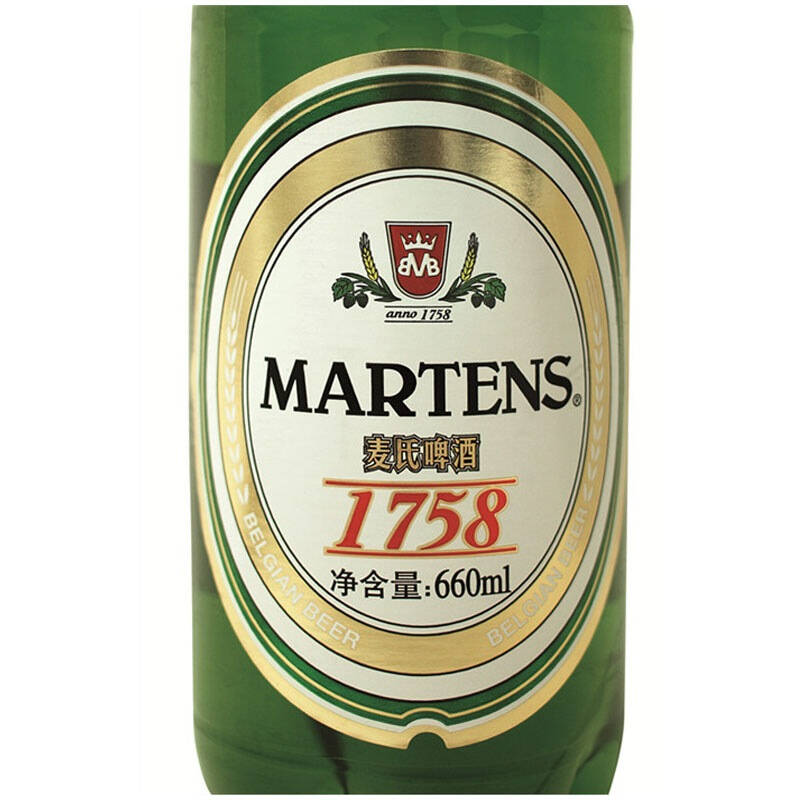 麦氏(martens)1758 10°p 醇厚啤酒 660ml*6瓶