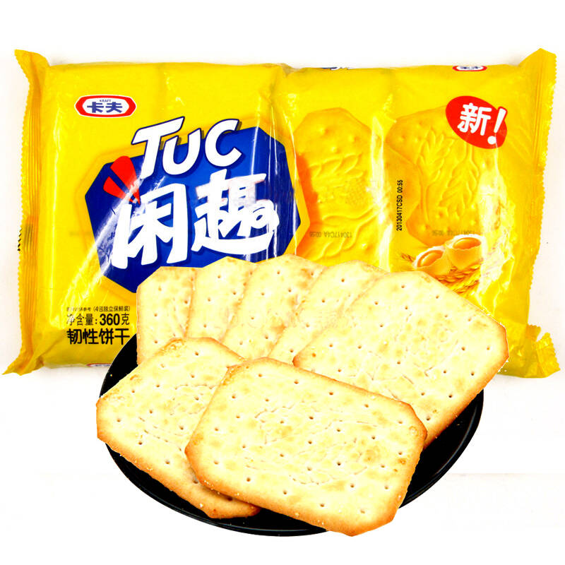 闲趣饼干360g四种口味 自然清咸原味