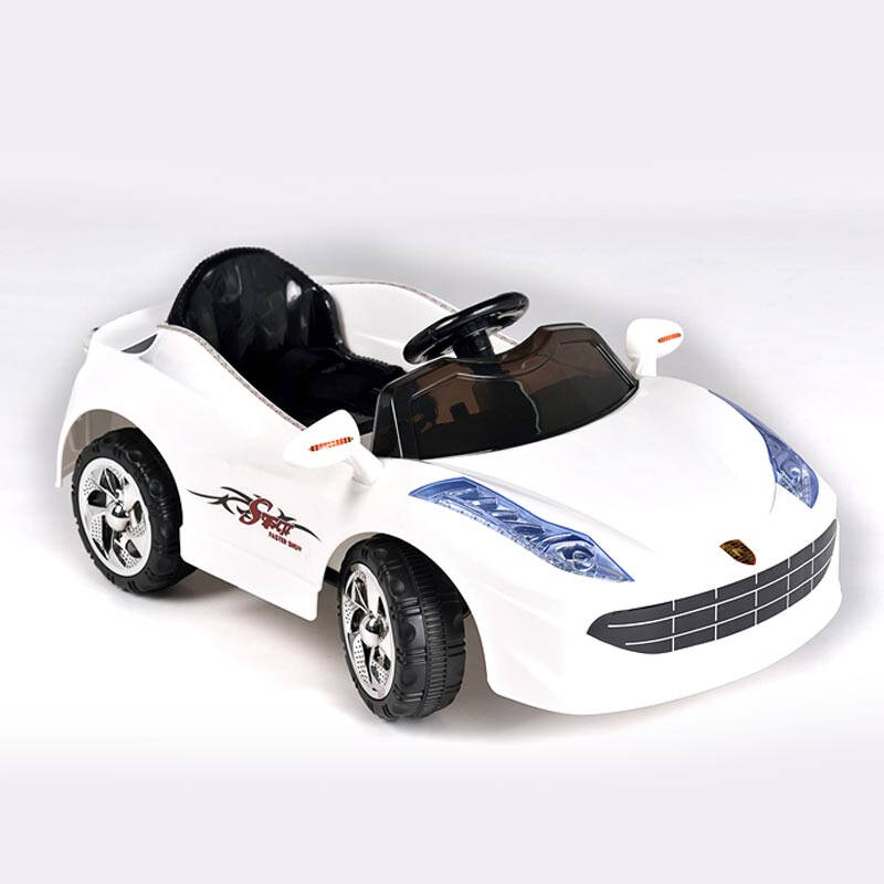 快乐达新款保时捷遥控儿童电动车双驱电瓶小汽车四轮宝宝童车 黄色单