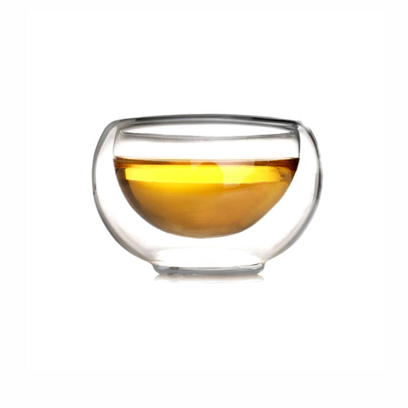 乐怡vatiri 小号双层品茗杯50ml 6支装小水杯 手工玻璃茶具 创意茶杯