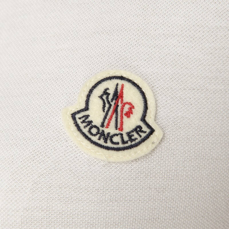 moncler 蒙克拉 白色纯棉短袖polo衫 8377600 yf xl码