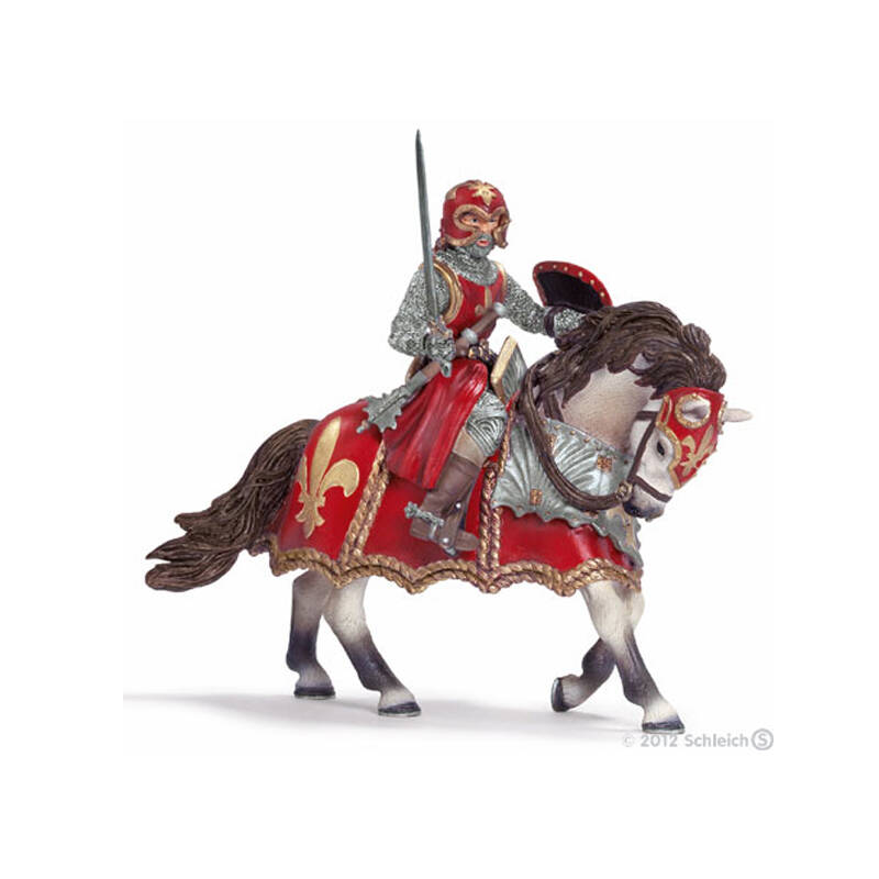 思乐schleich 骑马执剑的骑士 骑兵武士 s70056 德国仿真动物模型玩具