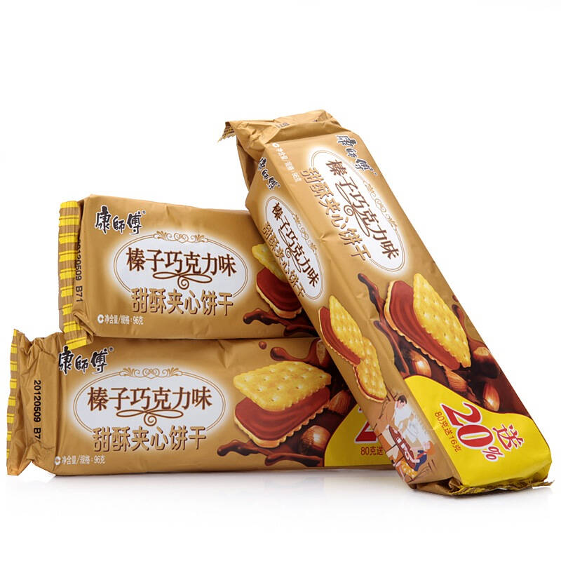 康师傅甜酥榛子巧克力口味240g*3袋