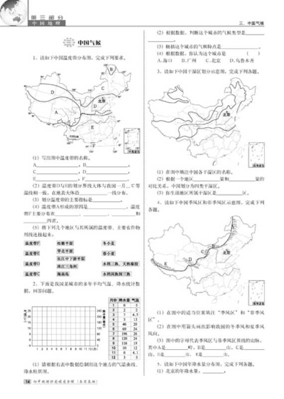 初中地理速记地图填图全解