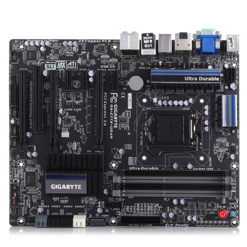 技嘉(gigabyte) z77x-ud4h主板 (intel z77/ socket lga1155)