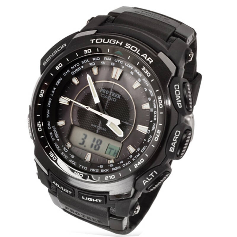 casio 卡西欧 protrek双显登山运动男表prg-510-1dr