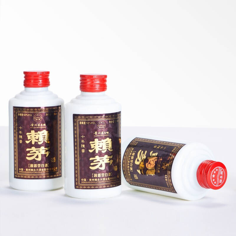 贵州茅台镇赖茅酱香型白酒 十年陈香 53° 125ml*3瓶