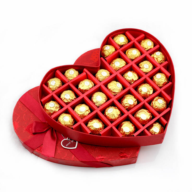 费列罗进口巧克力27颗心形礼盒 七夕情人节送女神礼物