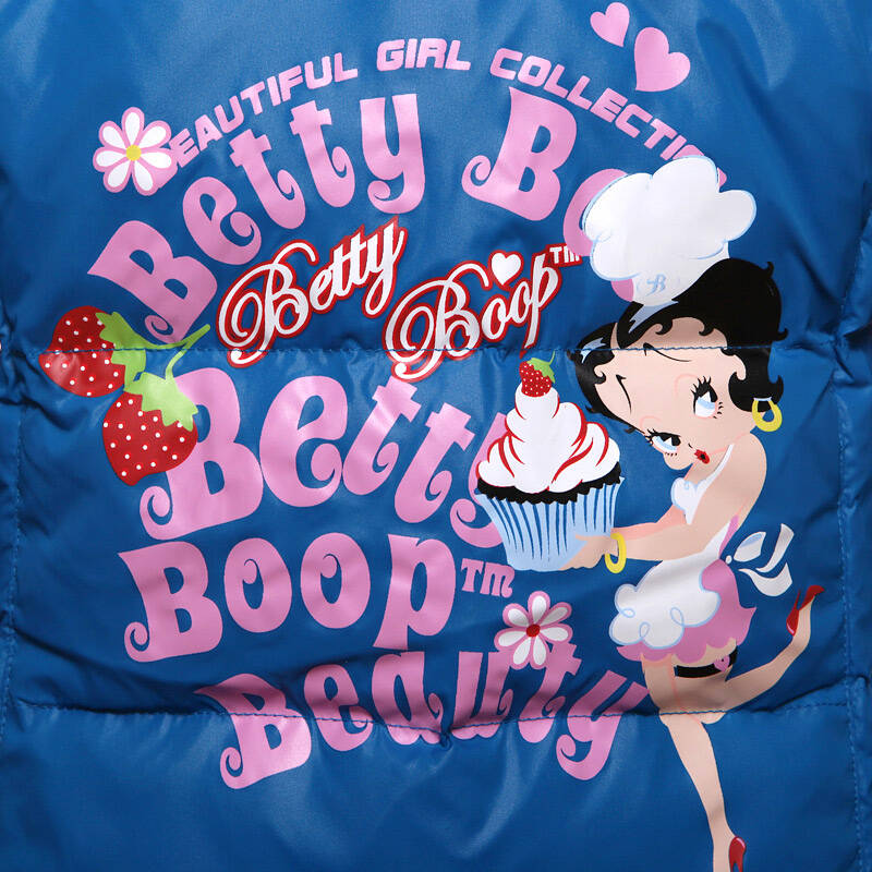 贝蒂(betty boop)冬装女童时尚修身中长款羽绒服 9bt62湖蓝 100